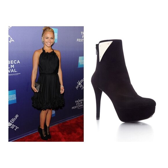 HAYDEN PANETTIERE For STUART WEITZMAN NWOB Suede Booties - Picture 3 of 12